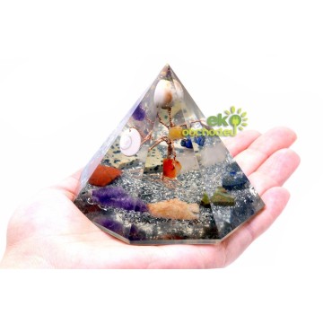 Orgonitová 7-stranná pyramída - Wisdom Strom - 90 mm