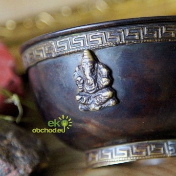 Medená miska, kadidelnica – Ganéša