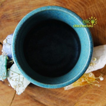 Kadidelnica - keramická vysoká, svetlo-modrozelená