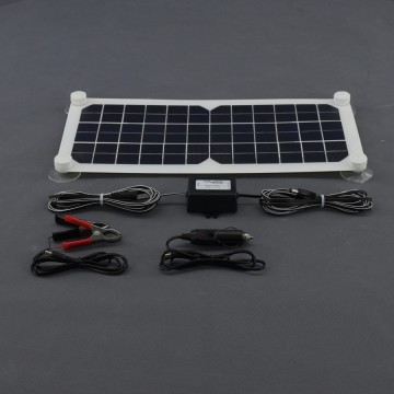Ohybná solárna nabíjačka autobatérii + USB - S0127 20W/12V
