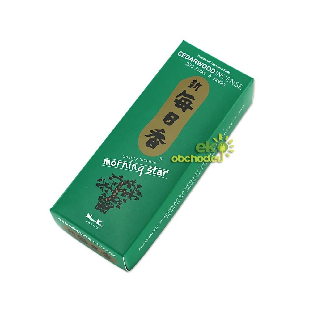 Vonné tyčinky - Morning Star CÉDROVÉ DREVO, Nippon Kodo - 200ks